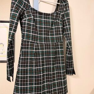 Mi Ami for Francescas collections Plaid Long Sleeve Dress
